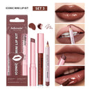 3-Piece Waterproof Matte Lipliner and Lipstick Set
