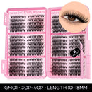 640 Pcs D Curl Lash Clusters Kit with Waterproof Reusable Extensions