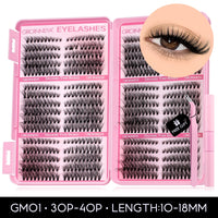 640 Pcs D Curl Lash Clusters Kit with Waterproof Reusable Extensions