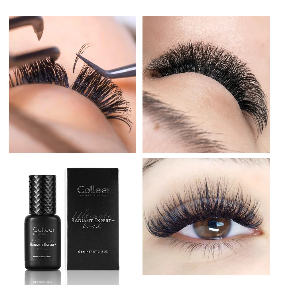 Gollee 0.5s Fast Dry Eyelash Extension Glue 6-8 Weeks Long Lasting Adhesive