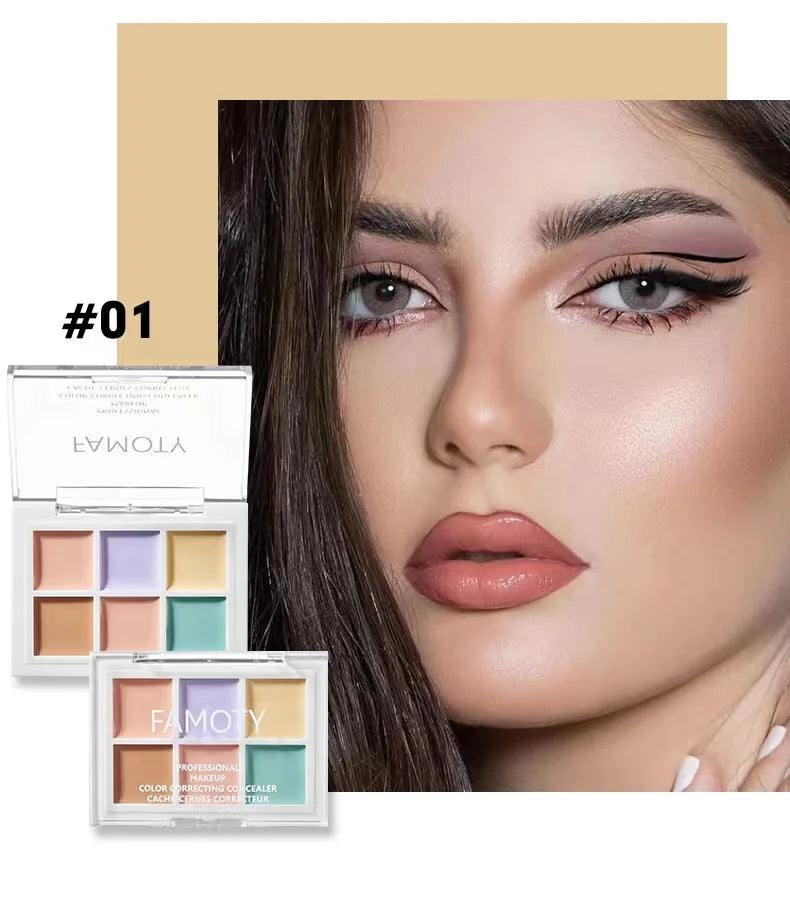 Long-Lasting 9-Color Concealer Palette for Dark Circles and Acne Marks
