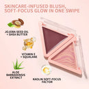 Triangle Two Tone Cream and Powder Blush Palette