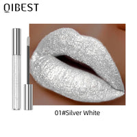 Waterproof Diamond Glitter Liquid Lipstick with Metallic Pearl Finish