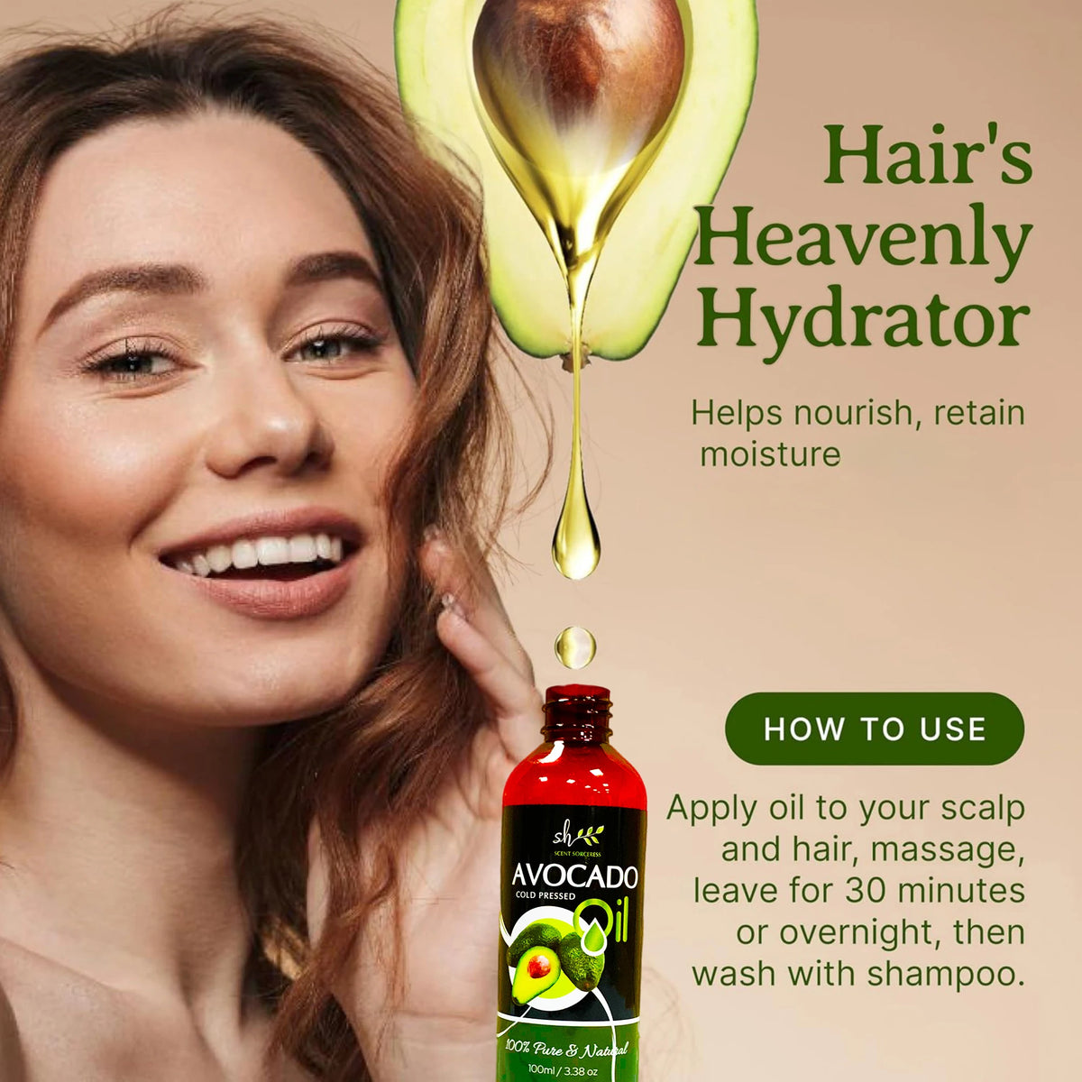 100ml Nourishing Avocado Massage and Aromatherapy Oil