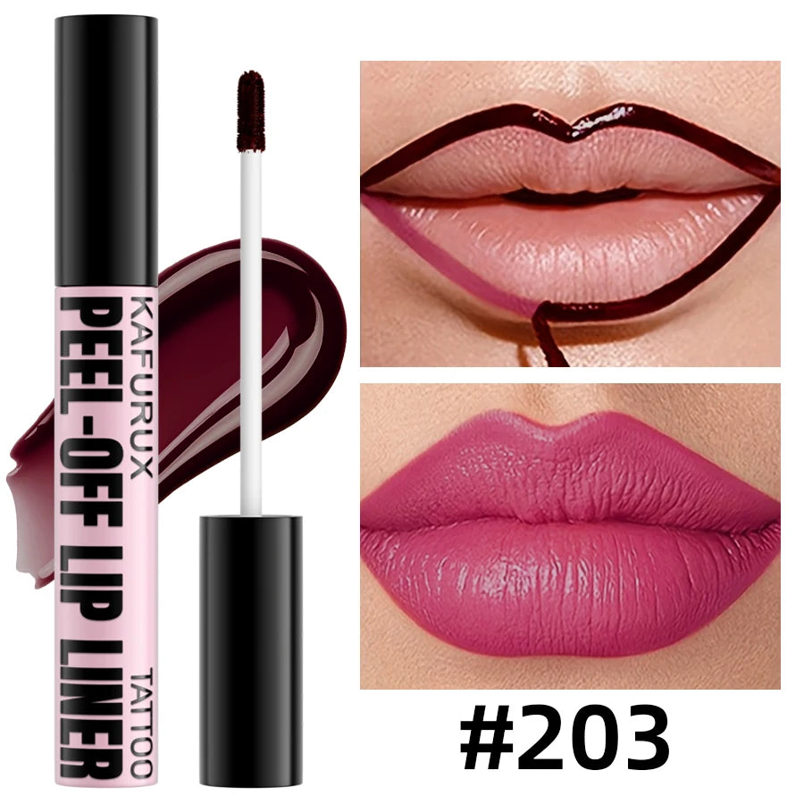 Waterproof Peel-Off Lip Liner and Matte Lip Stain