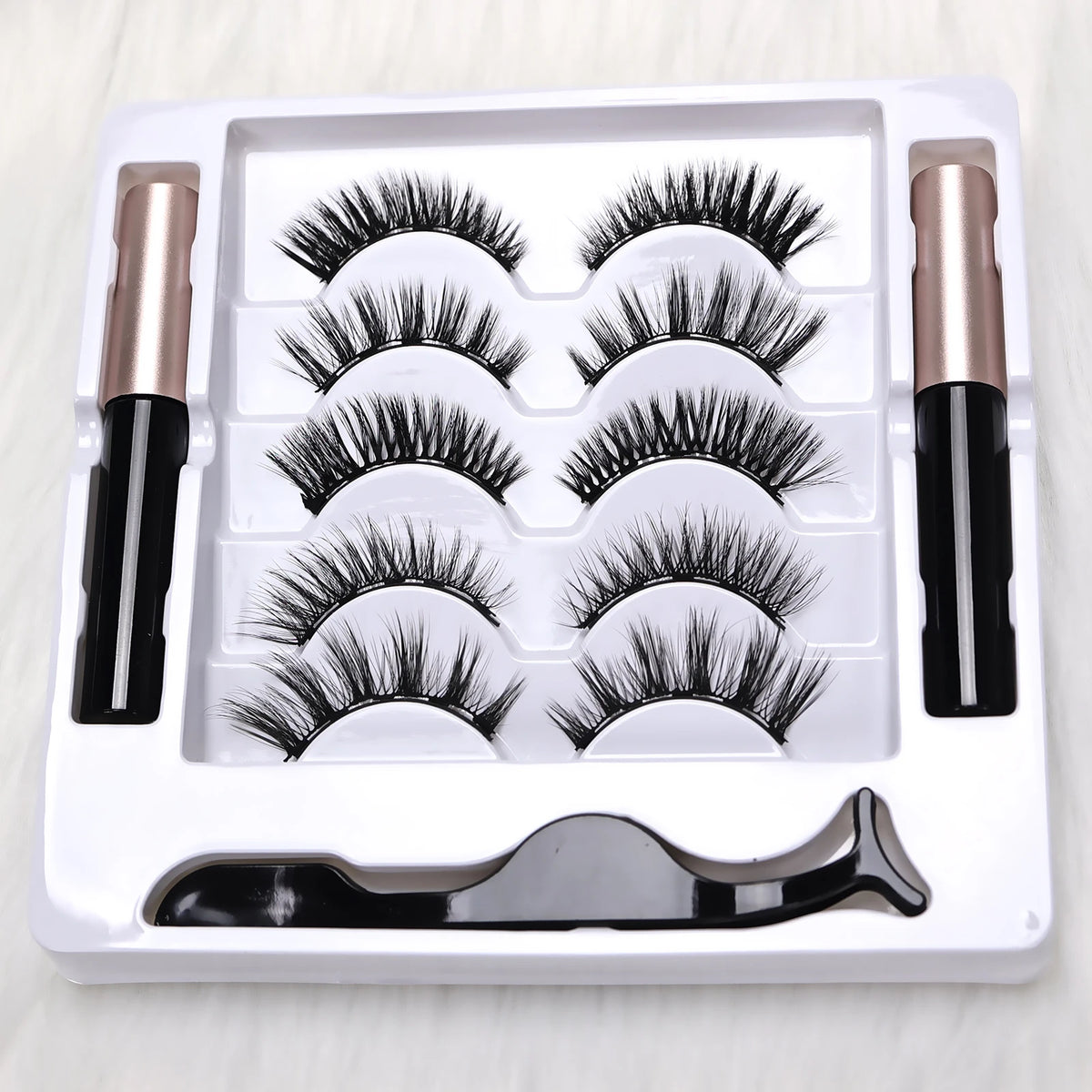 5 Pairs Magnetic Eyelashes Full Strip Set