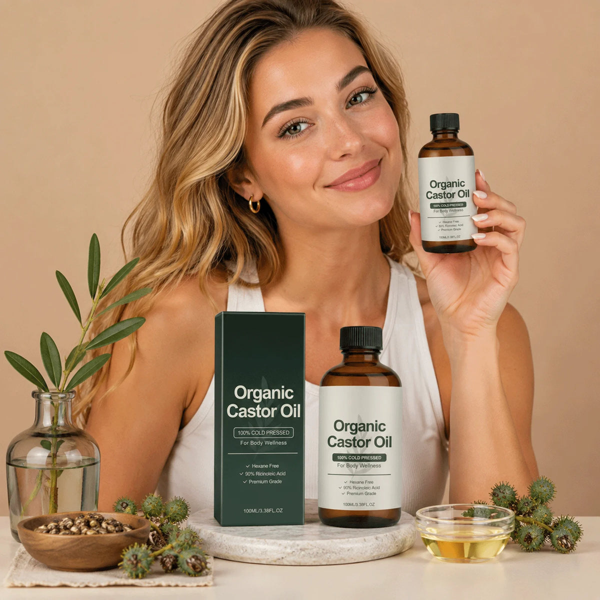 Organic Cold Pressed Castor Oil for Dry and Sensitive Skin