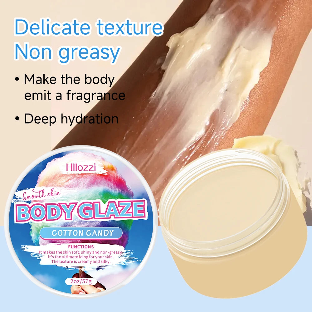 Cotton Candy Body Care Set with Body Drops, Body Glaze, and Roll-On