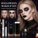 3-Piece Halloween Makeup Kit with Mascara, White Foundation, and Black Face Paint Stick