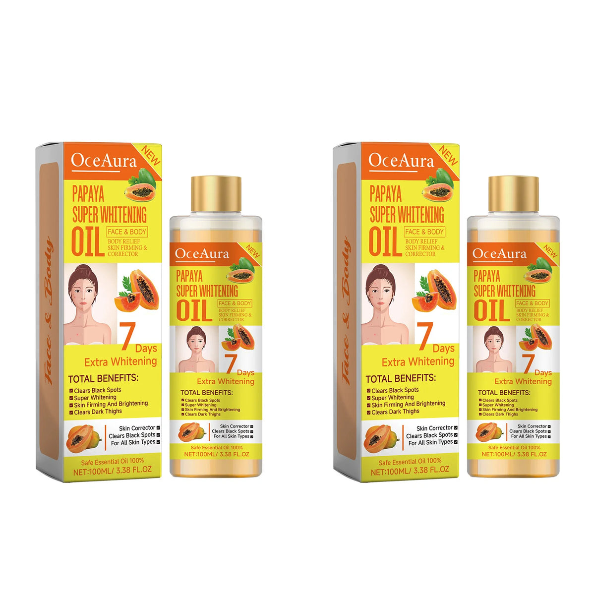 Papaya Whitening and Nourishing Body Massage Oil