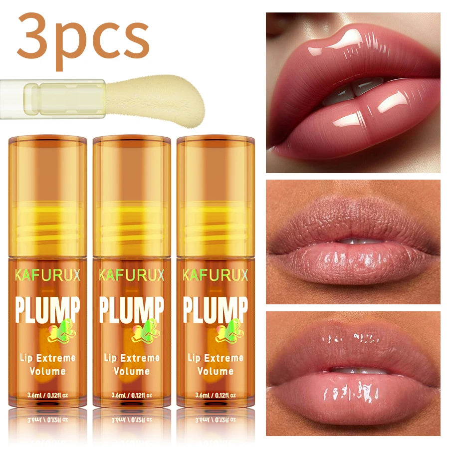 3-Piece Long Lasting Moisturizing Lip Plumper and Gloss Set