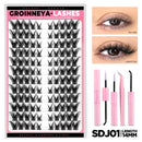 Cat Eye DIY Lash Extension Kit with Bond, Seal, and Tweezers