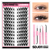 Cat Eye DIY Lash Extension Kit with Bond, Seal, and Tweezers