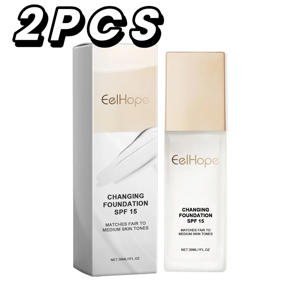 Color Changing Foundation SPF 15 - Hydrating & Long Lasting (30ml)