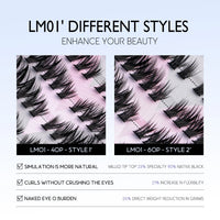 640 Pcs D Curl Lash Clusters Kit with Waterproof Reusable Extensions