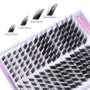 168-Row DIY Cluster Eyelash Extension Kit with Bond and Seal Glue (12-18mm D Curl)