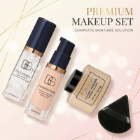 4-Piece Face Makeup Set with Primer, Foundation, and Setting Powder