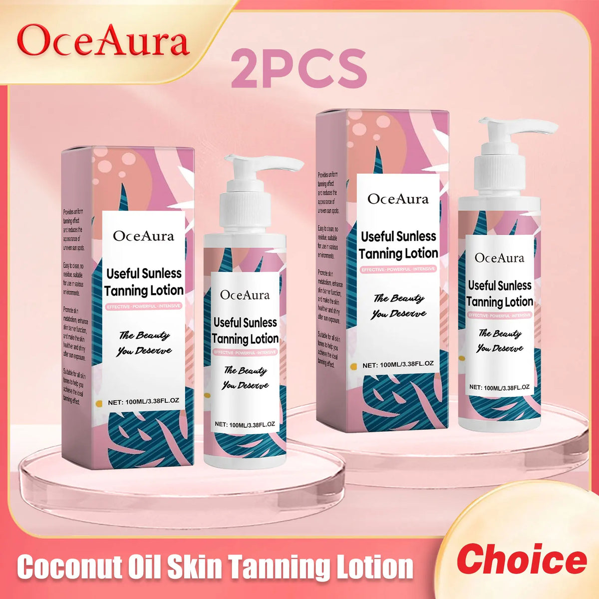 Coconut Oil Accelerating Body Tanning Lotion, 100ml