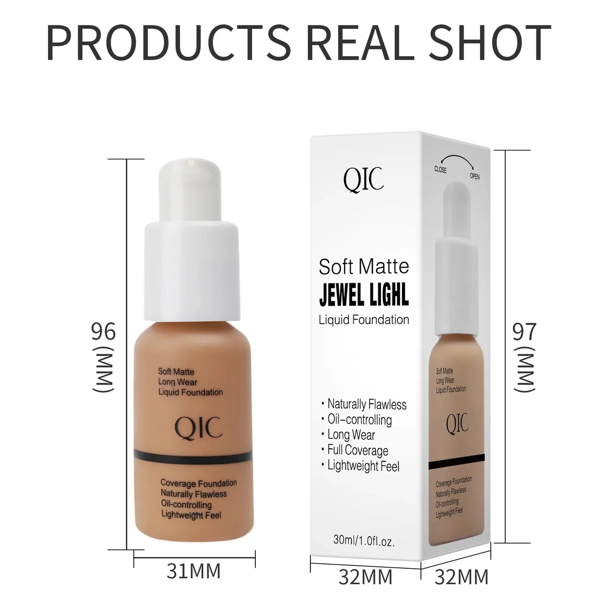 Oil-Control Liquid Foundation and Concealer, 60g