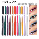 20-Piece Waterproof Matte Colored Eyeliner and Eyeshadow Pencil Set Gift Box