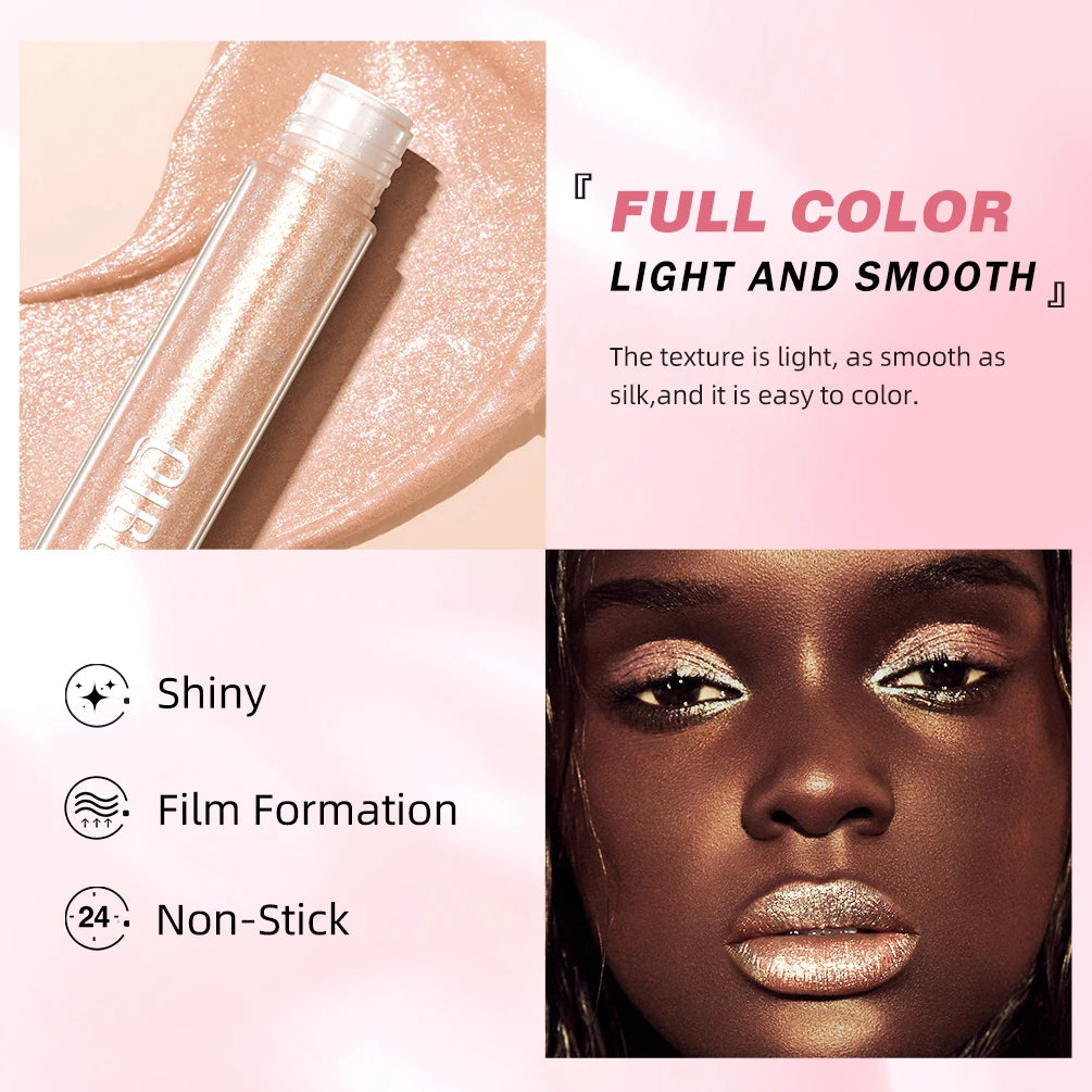 Glitter Diamond Liquid Lipstick, Waterproof Long Lasting Metallic Lip Gloss - 6 Colors