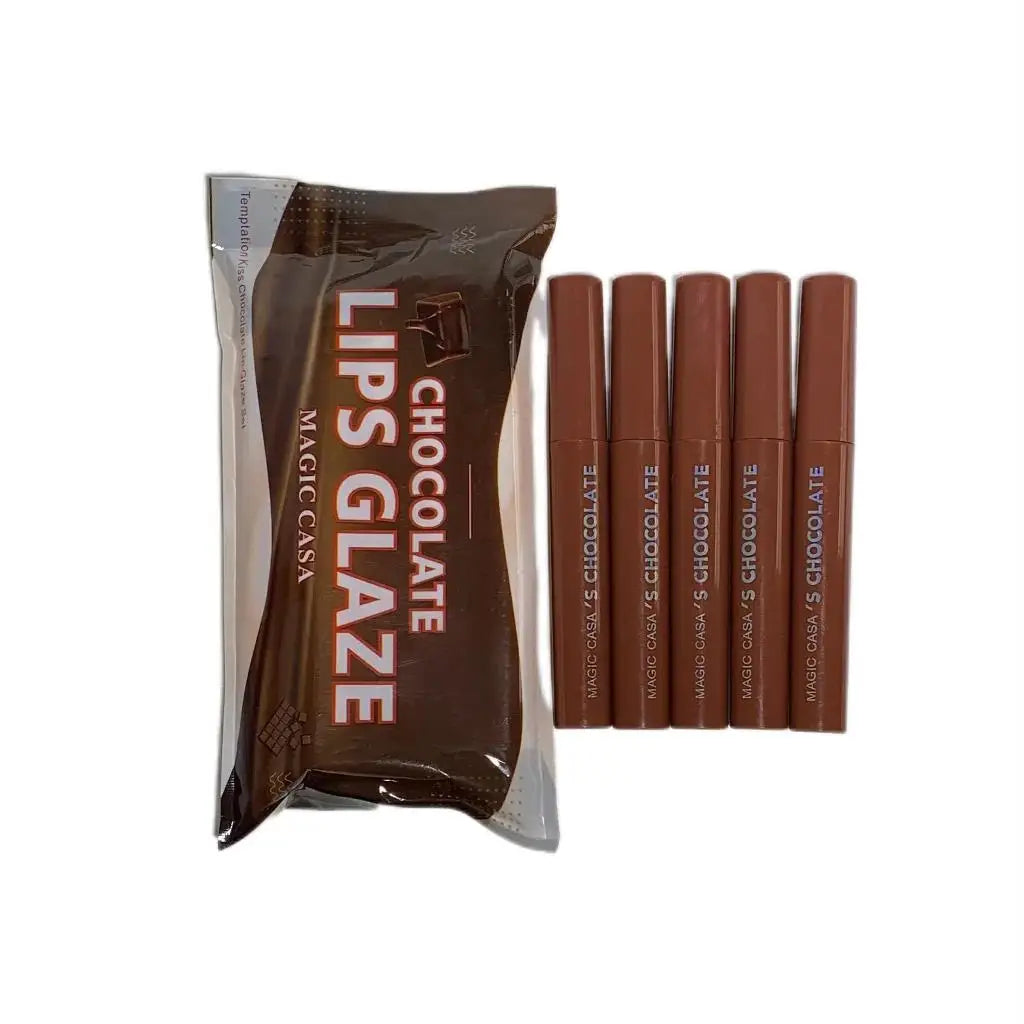 5-Piece Waterproof Chocolate Liquid Lipstick Set