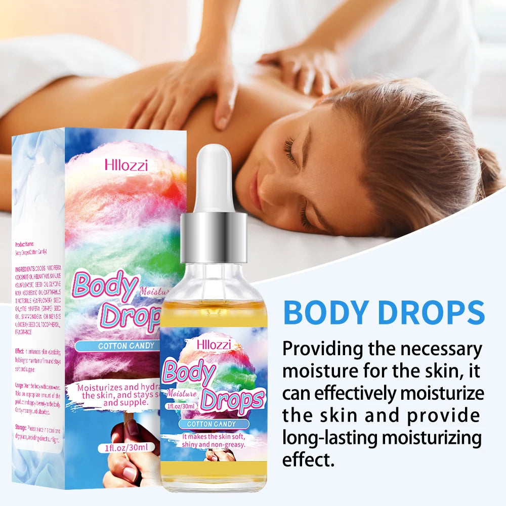 Cotton Candy Body Care Set with Body Drops, Body Glaze, and Roll-On