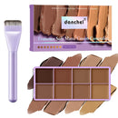 8-Color Full Coverage Matte Cream Concealer Palette with Brush