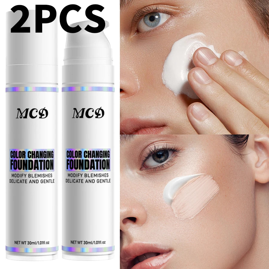 2-Piece Magic Color Changing Liquid Foundation - Hydrating Makeup Base