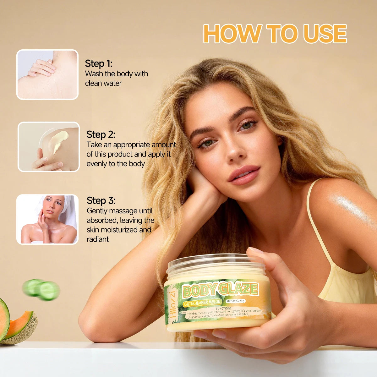 Melon Body Glaze Skin Moisturizer and Repair Oil