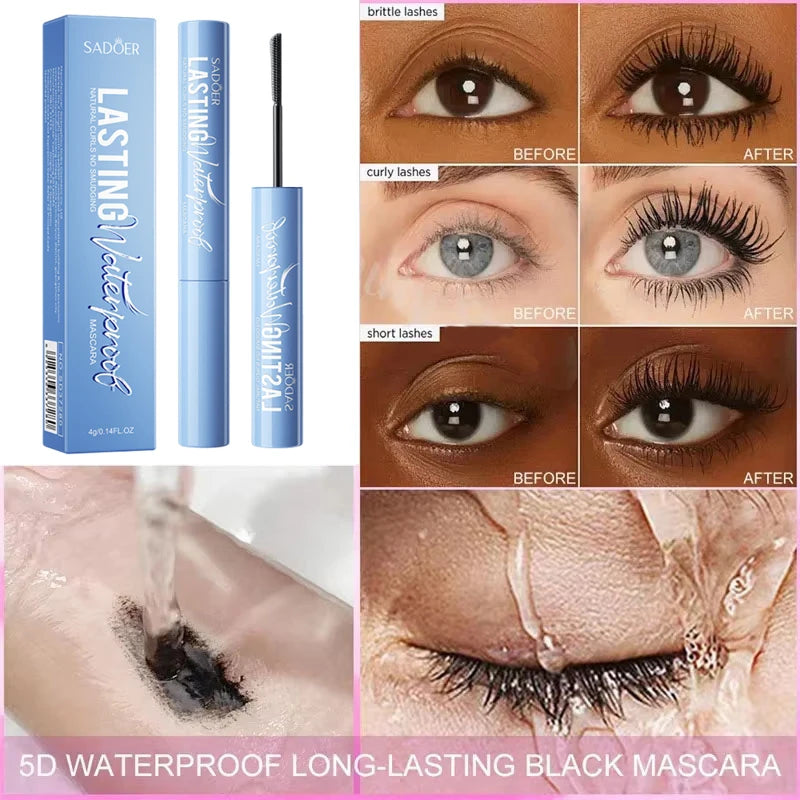 5D Waterproof Black Silk Fiber Lengthening Mascara