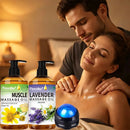 2-Pack Pure Cold Pressed Castor Oil with Massage Balls