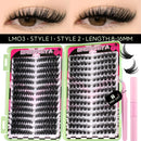 640 Pcs D Curl Lash Clusters Kit with Waterproof Reusable Extensions