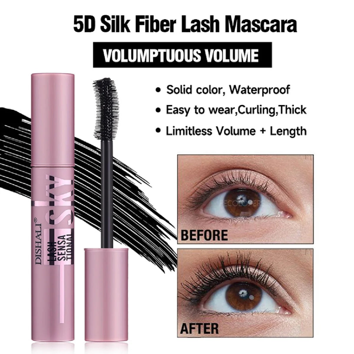15g Waterproof Fiber Lengthening Mascara