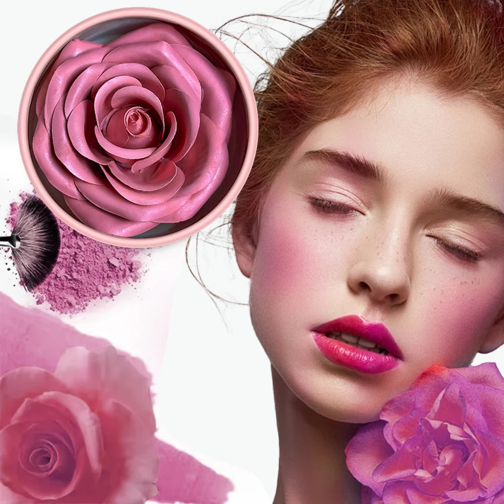 3D Rose Petal Floral Blush and Natural Highlighter