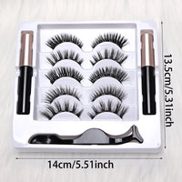 5 Pairs Magnetic Eyelashes Full Strip Set