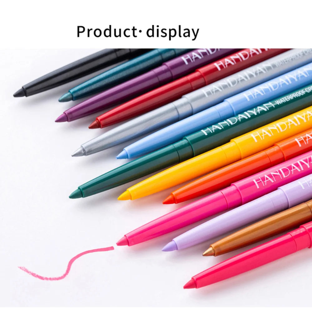 20-Piece Waterproof Matte Colored Eyeliner and Eyeshadow Pencil Set Gift Box