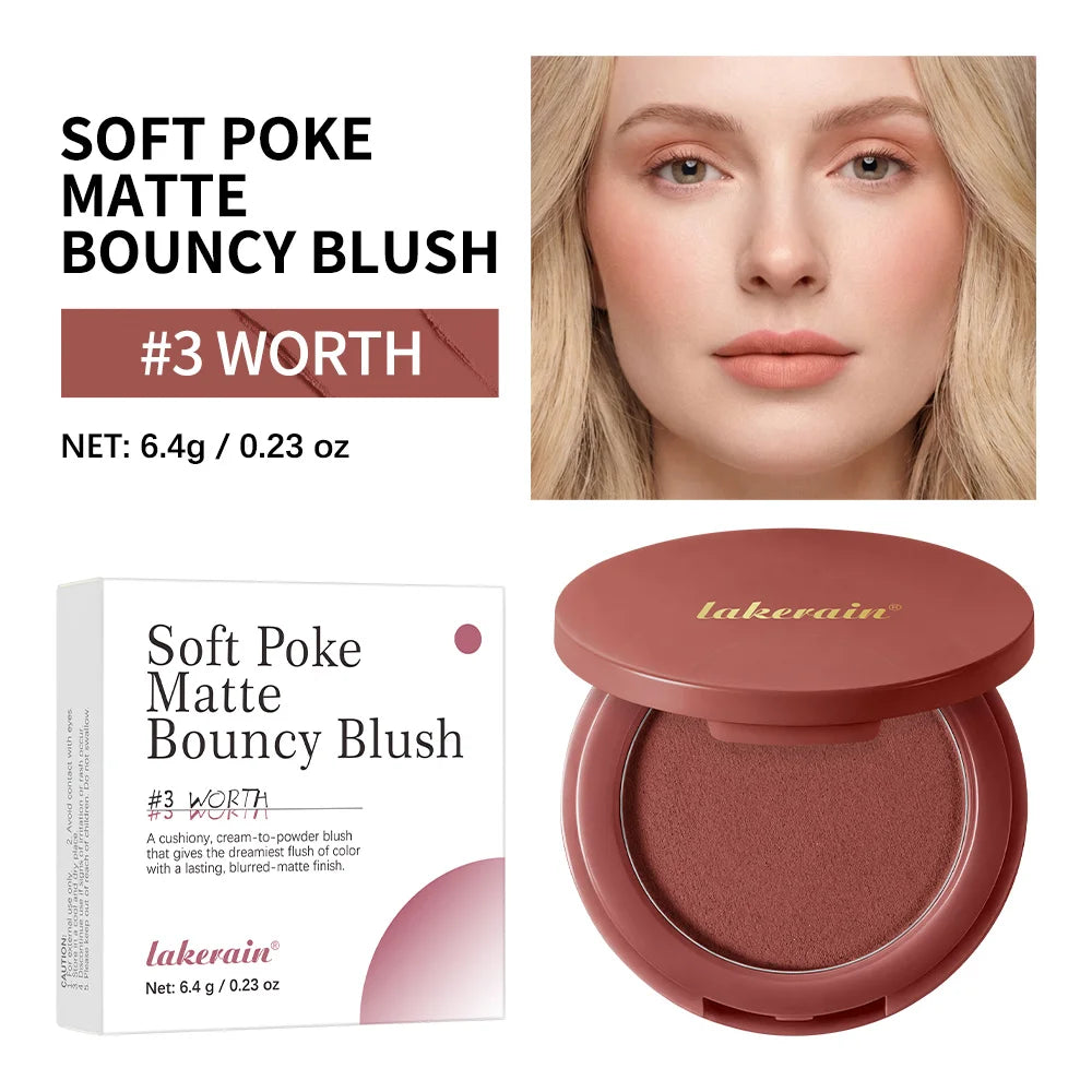Long-lasting Lightweight Velvety Matte Bouncy Blush