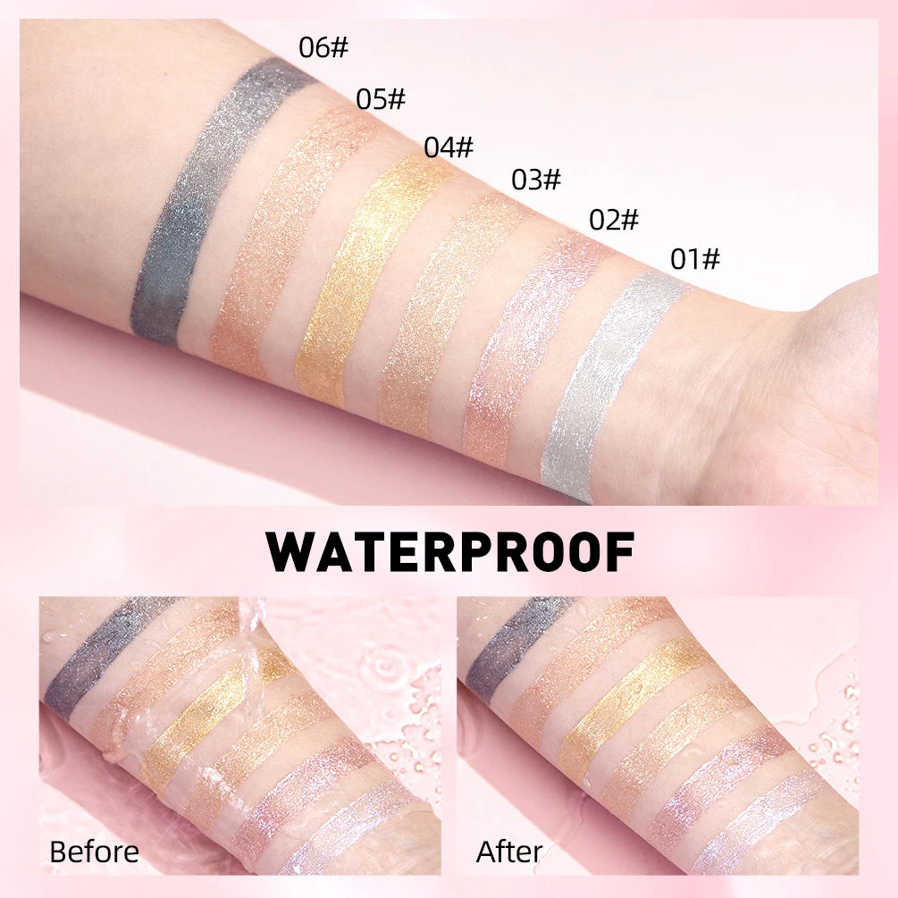 Waterproof Diamond Glitter Liquid Lipstick with Metallic Pearl Finish