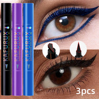 3-Piece Double-Headed Star Stamp Eyeliner Set - Waterproof & Long Lasting