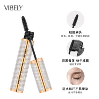 4D Silk Fiber Waterproof Lash Mascara - Black Lengthening & Thickening