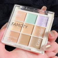 Long-Lasting 9-Color Concealer Palette for Dark Circles and Acne Marks