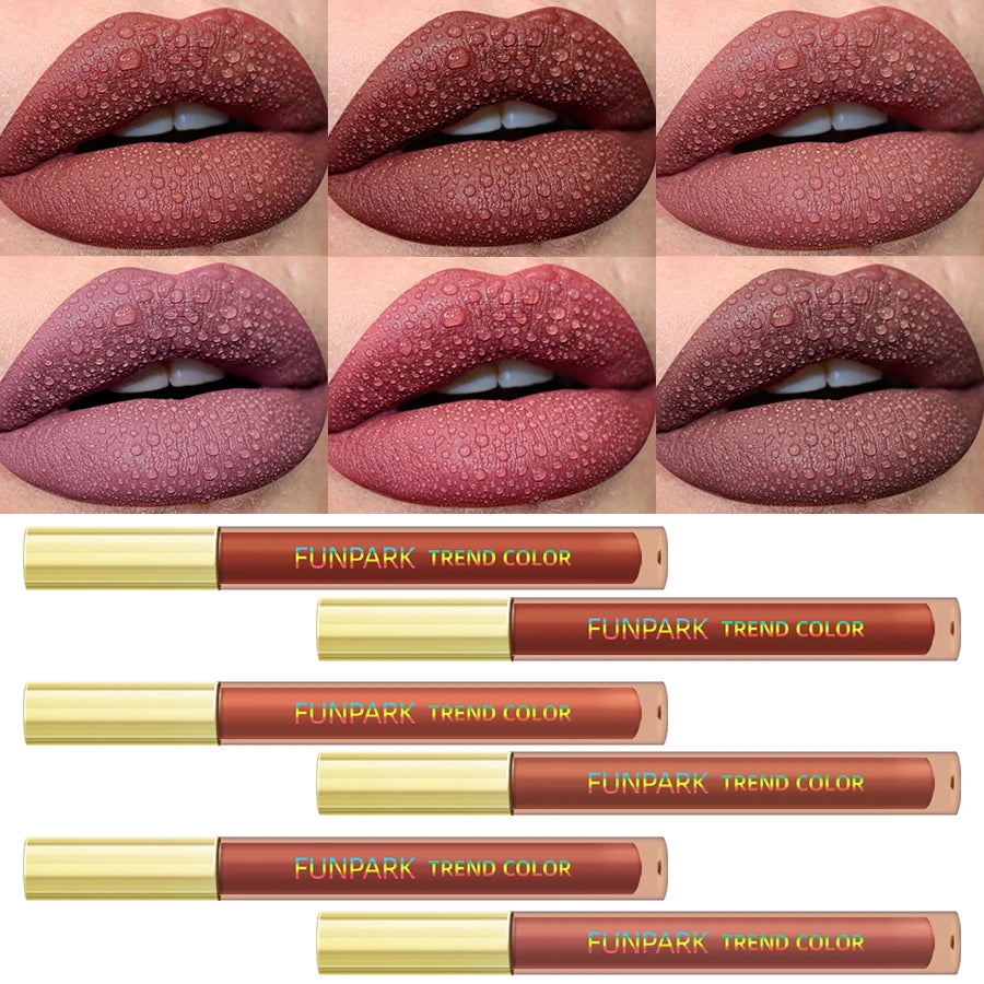 6 Colors Matte Velvet Waterproof Liquid Lipstick Set