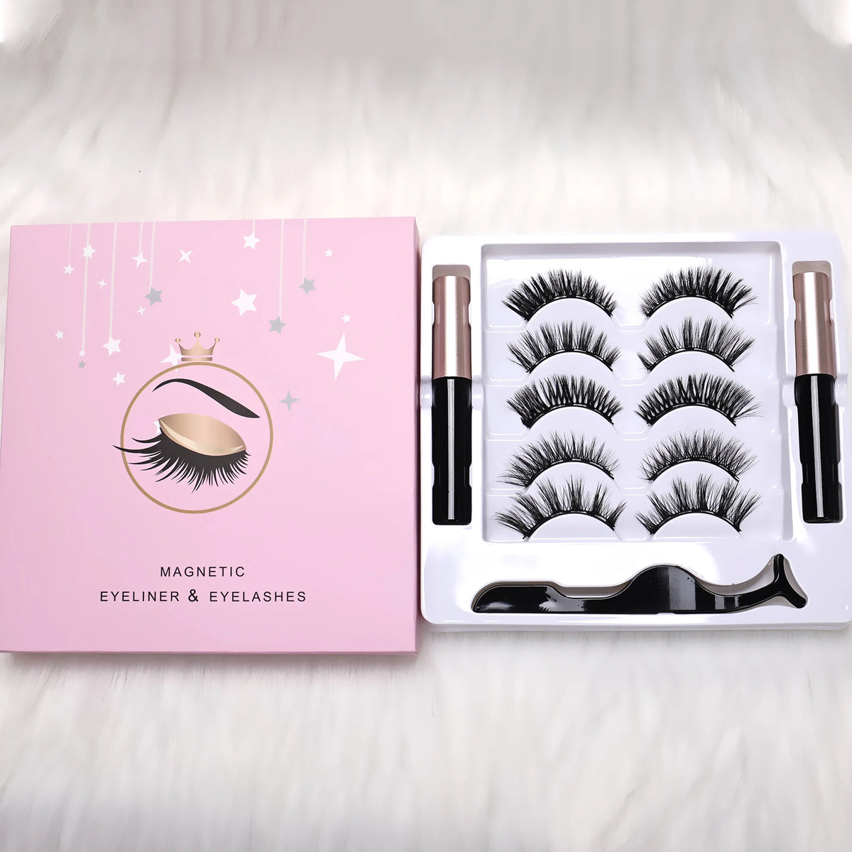 5 Pairs Magnetic Eyelashes Full Strip Set