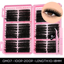 640 Pcs D Curl Lash Clusters Kit with Waterproof Reusable Extensions