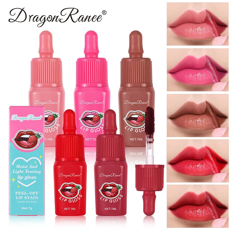 5-Color Peel Off Waterproof Lip Stain Tint