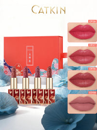 CATKIN 4-Piece Matte Carving Lipstick Set