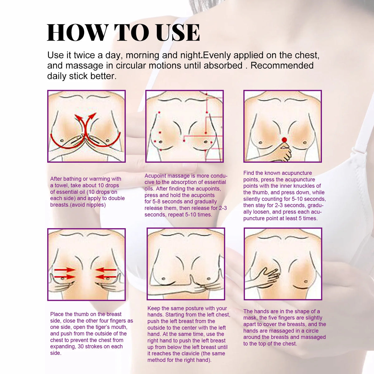 Breast Enlargement and Firming Massage Oil