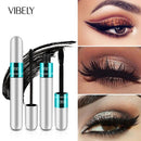 4D Silk Fiber Waterproof Lash Mascara - Black Lengthening & Thickening