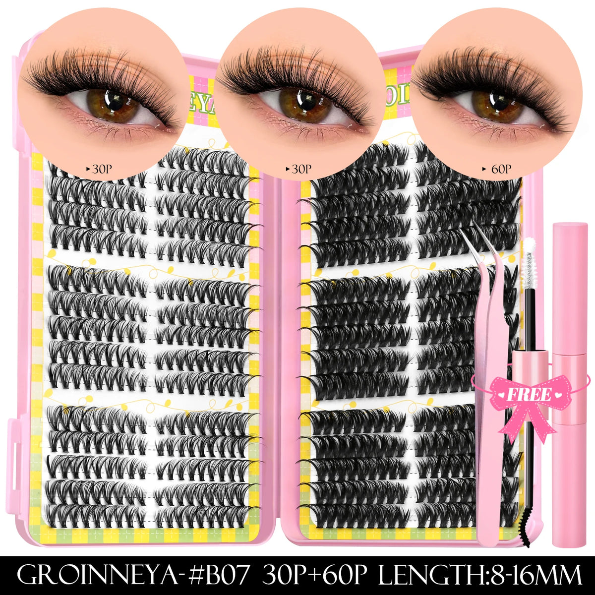 540pcs Lash Clusters Kit with Bond and Seal